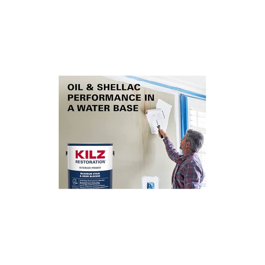 KILZ Restoration Flat White Water-Based Primer and Sealer